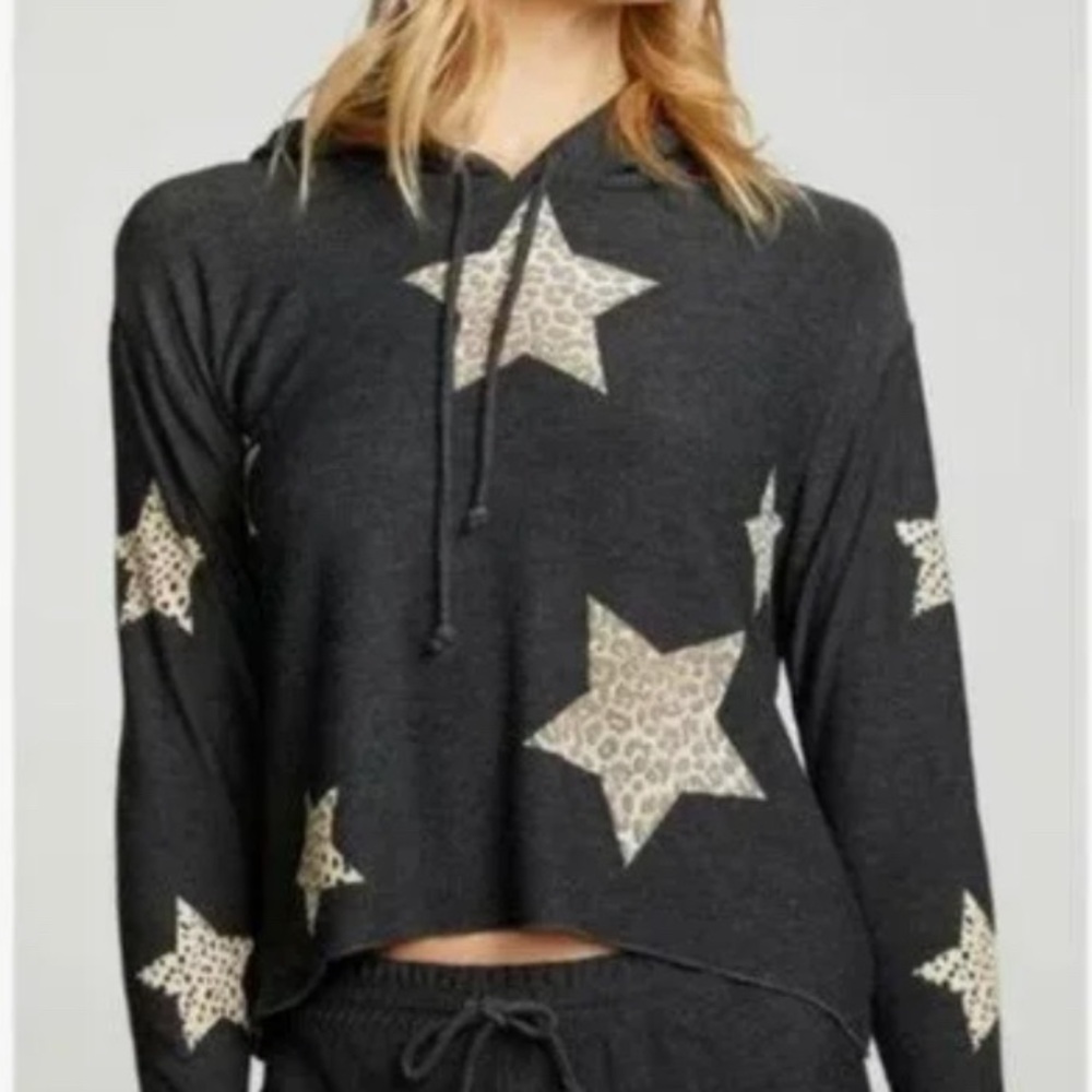 Women’s Chaser hoodie casual lounge wear leopard‎ print winter pullover